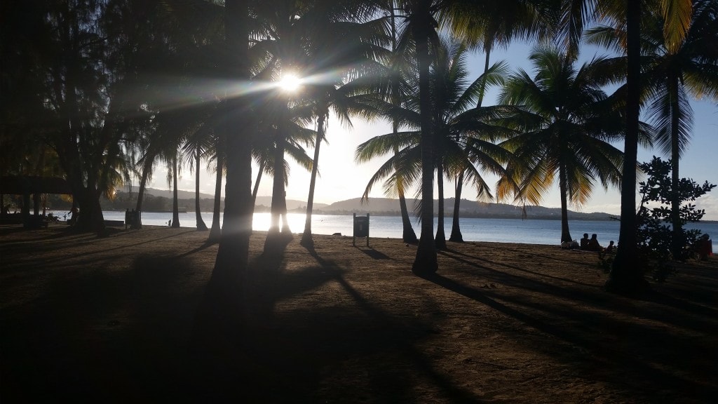 The sunset at Luquillo.