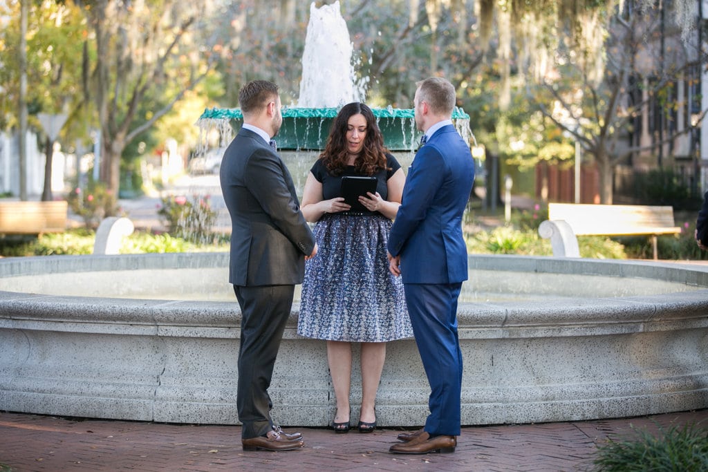 Wedding in Orleans Square, Savannah, GA