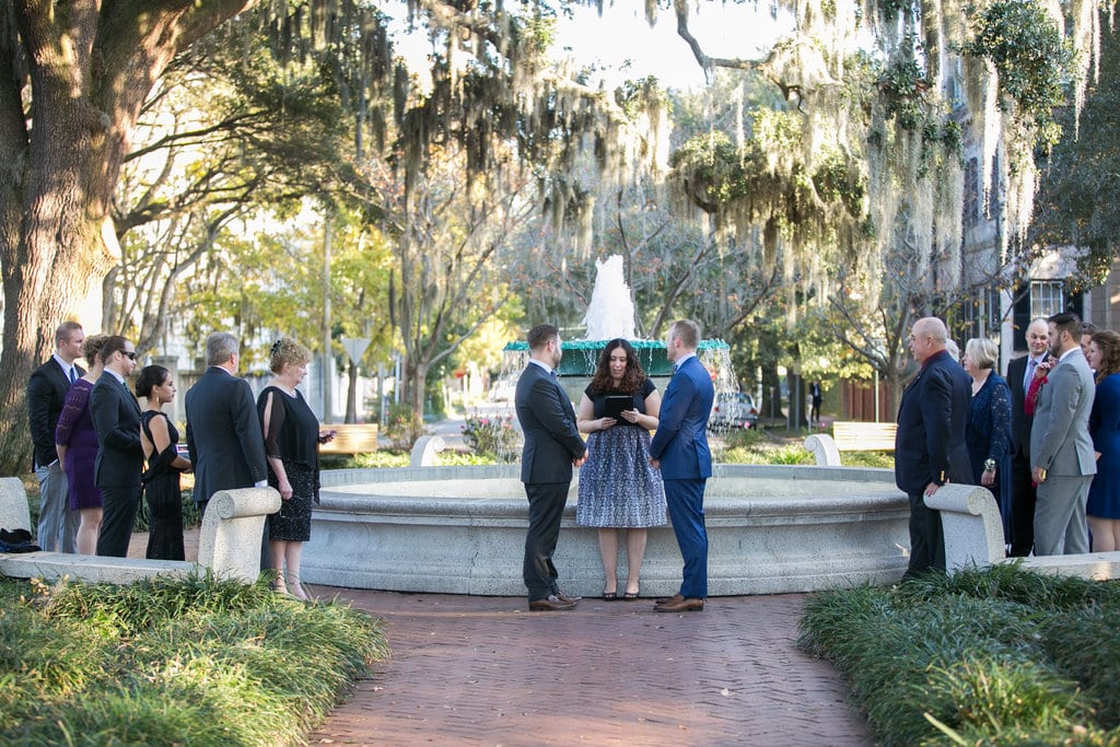 Same-Sex Wedding in Orleans Square in Savannah, GA