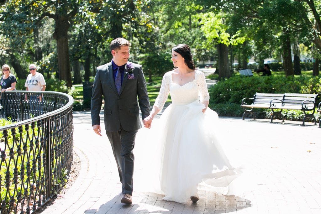 Couple's first look at Forsyth Park