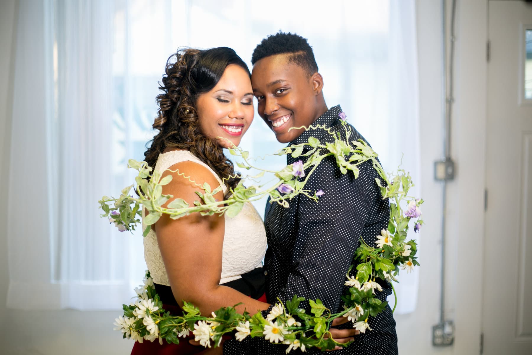 Wrapped in flowers at the Savannah Cozy Chapel