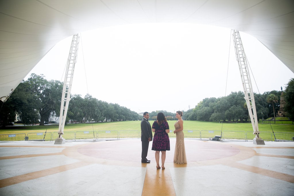 Forsyth Park bandshell wedding