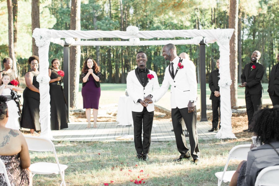 jumping the broom at a Savannah Wedding