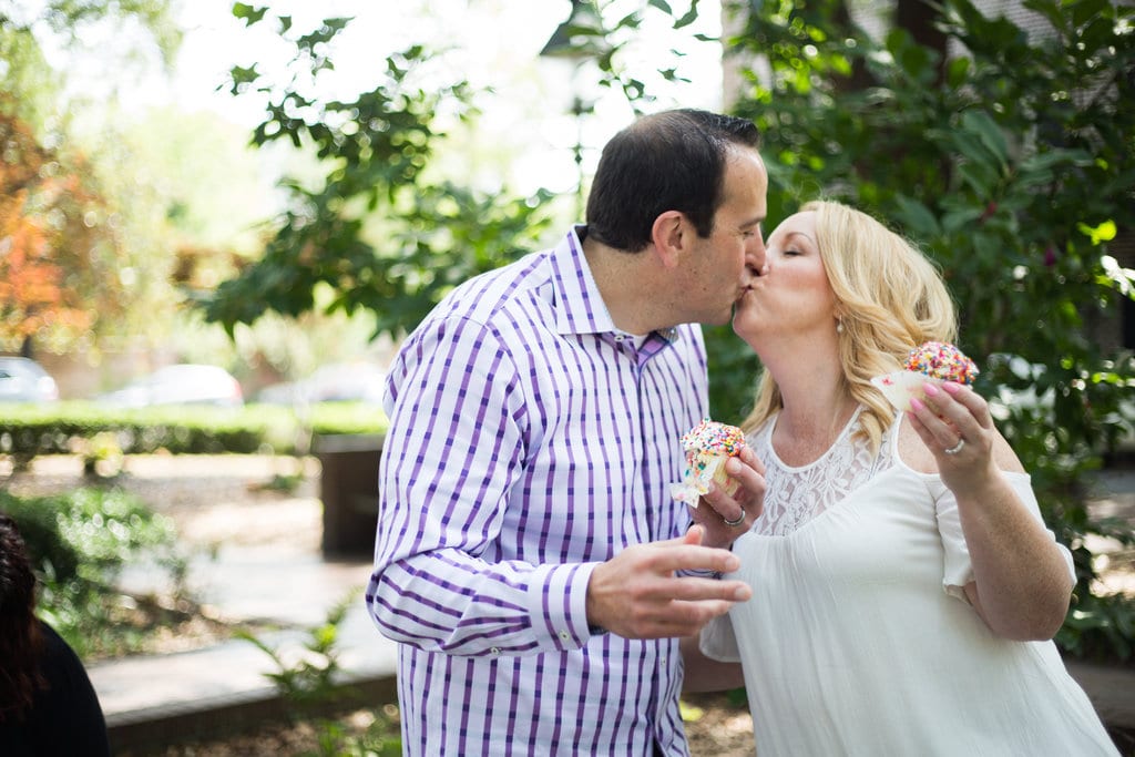 Wedding kiss in Savannah