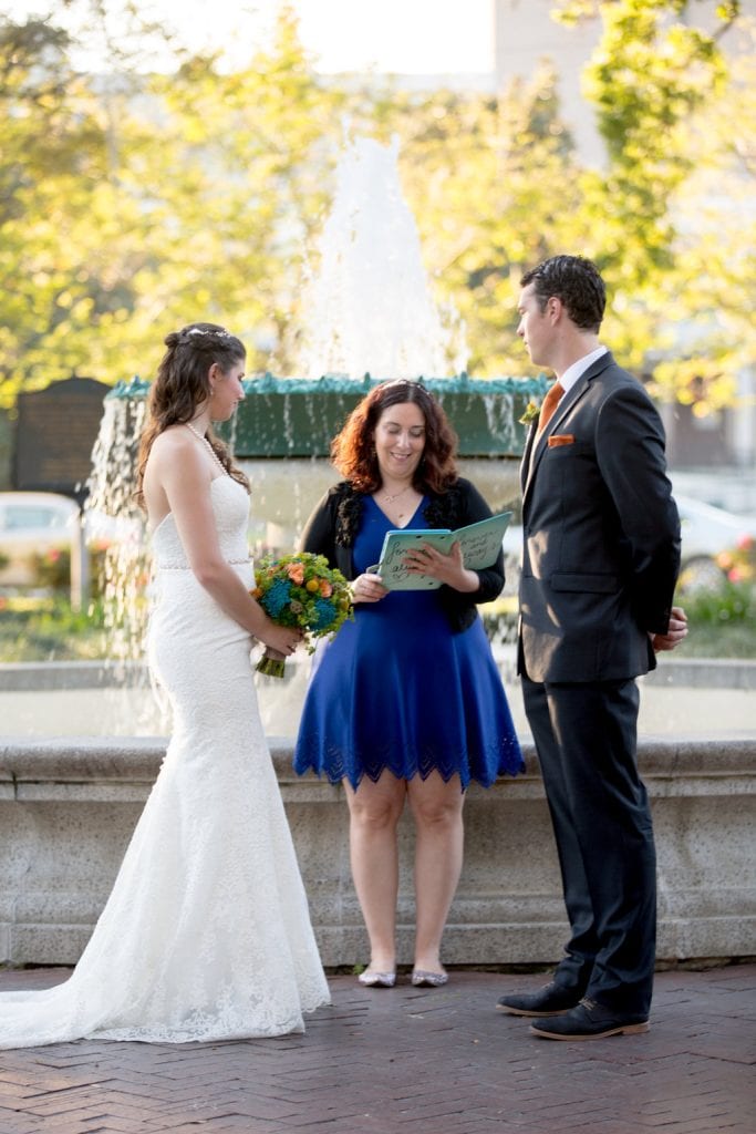 Sunset wedding ceremony in Savannah