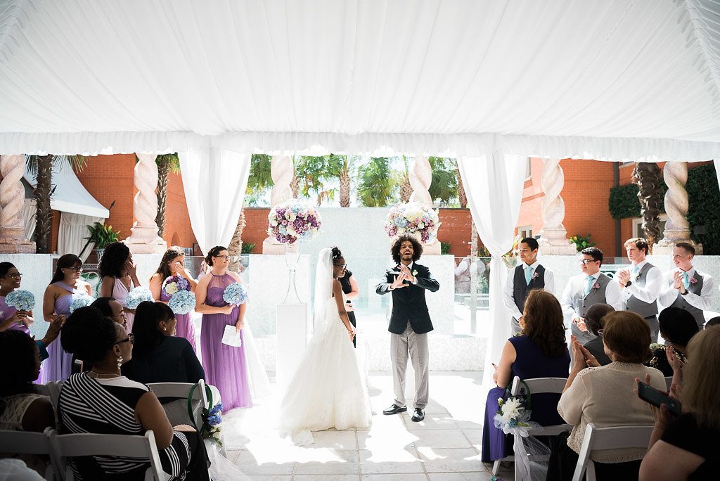 wedding ceremony at The mansion at Forsyth Park