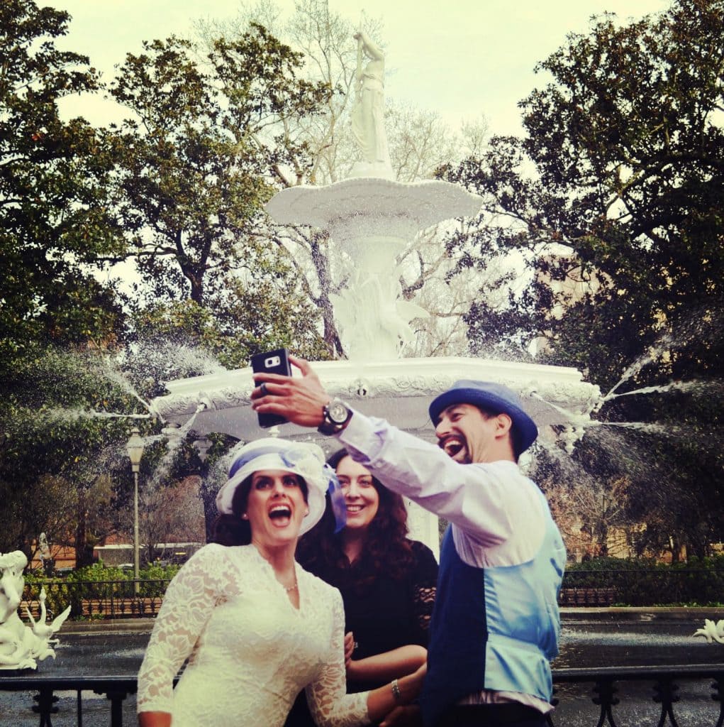 wedding ceremony selfie