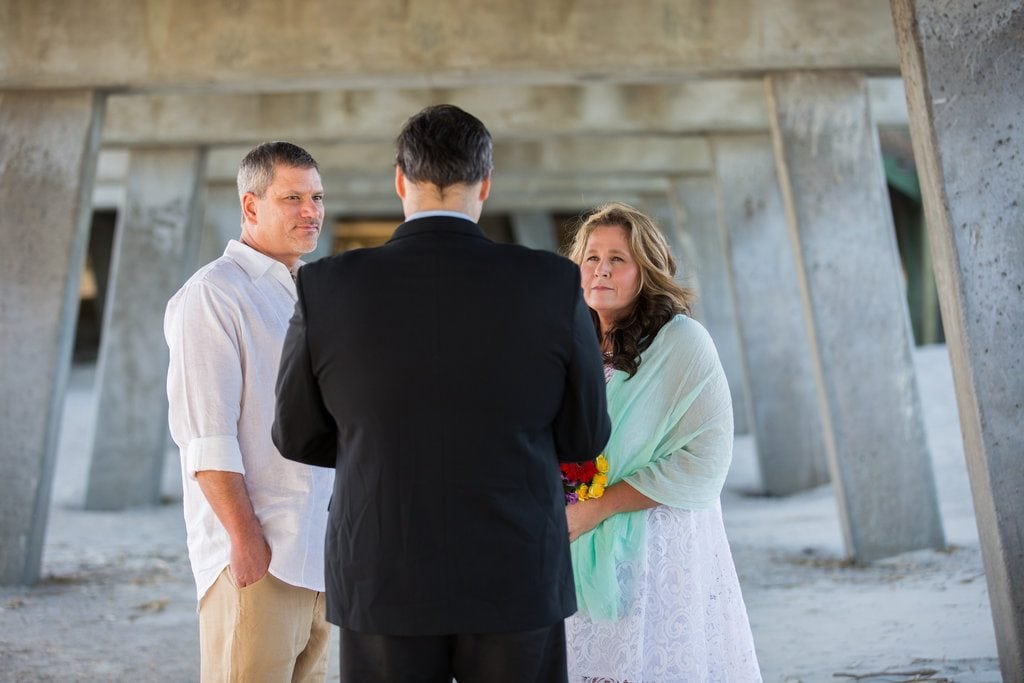 Tybee Island Pier wedding ceremony