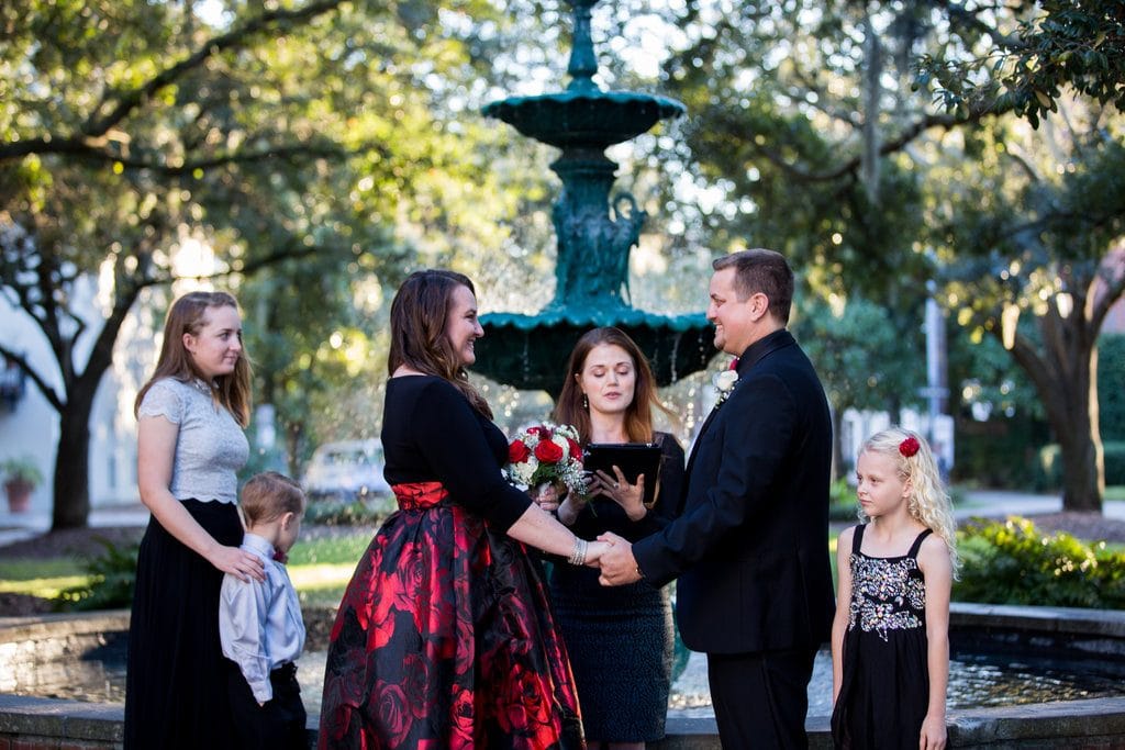 wedding ceremony in Lafayette Square