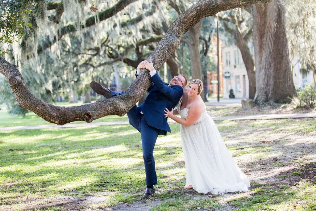 Forsyth Park Savannah wedding photo