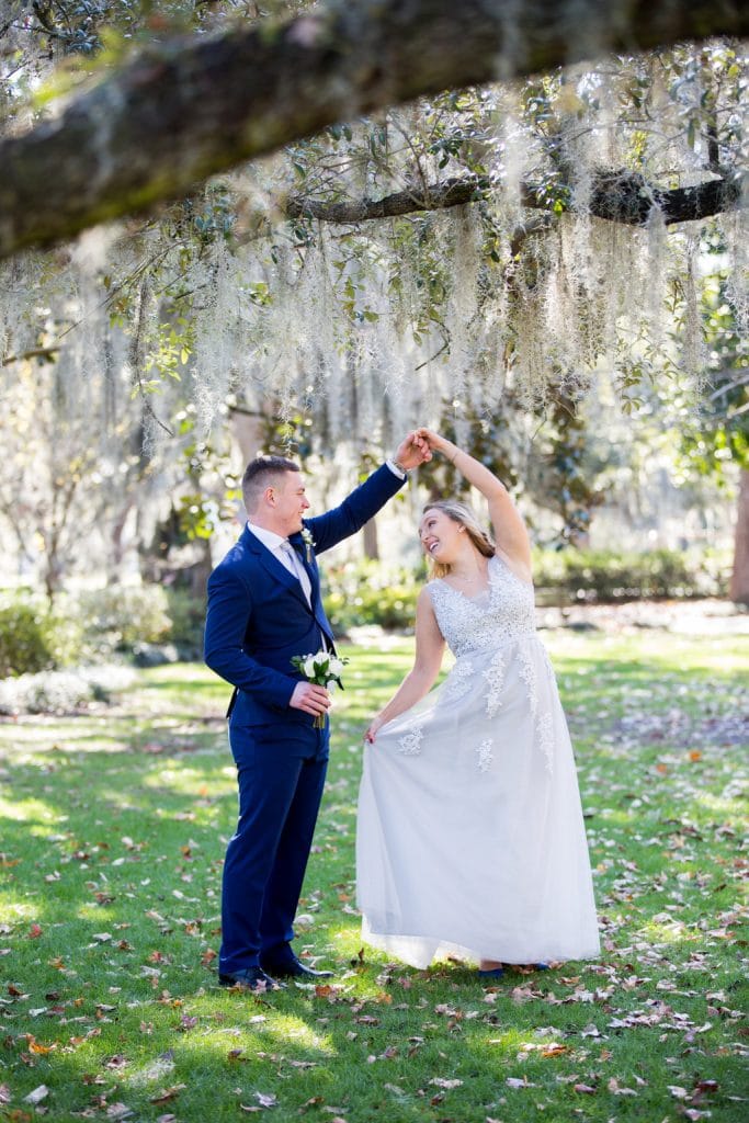 silver elopement dress