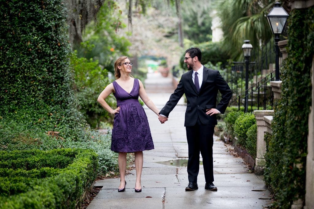 bride in purple