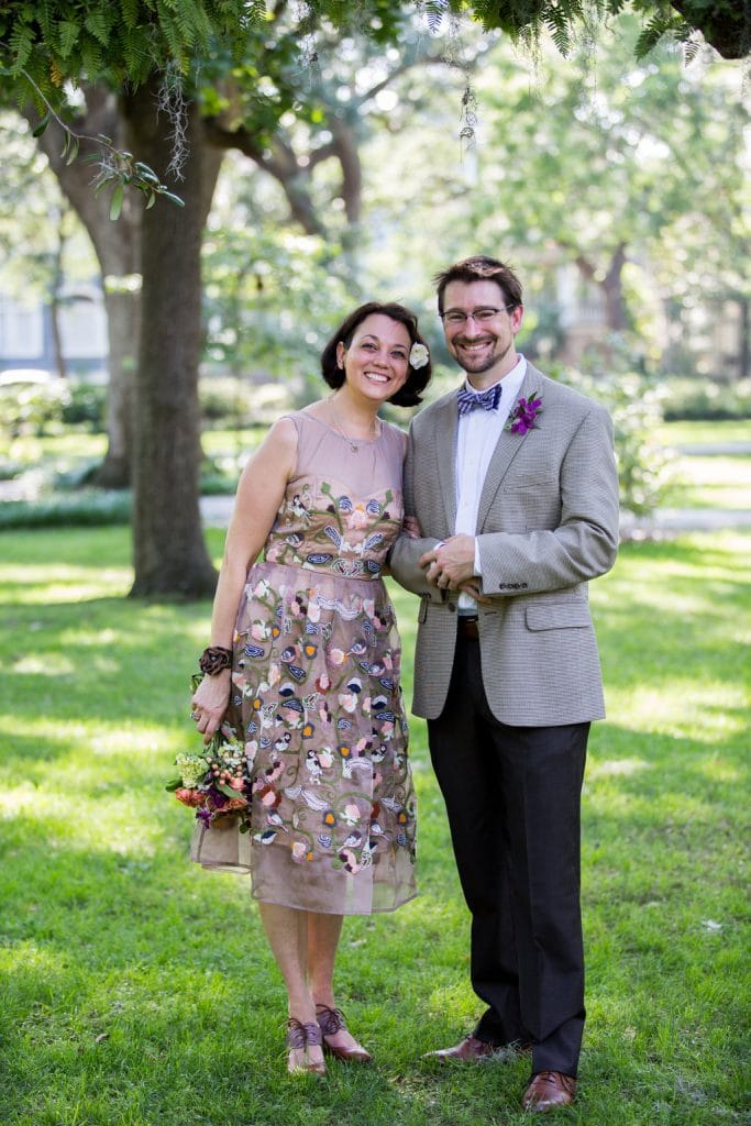 colorful elopement dress