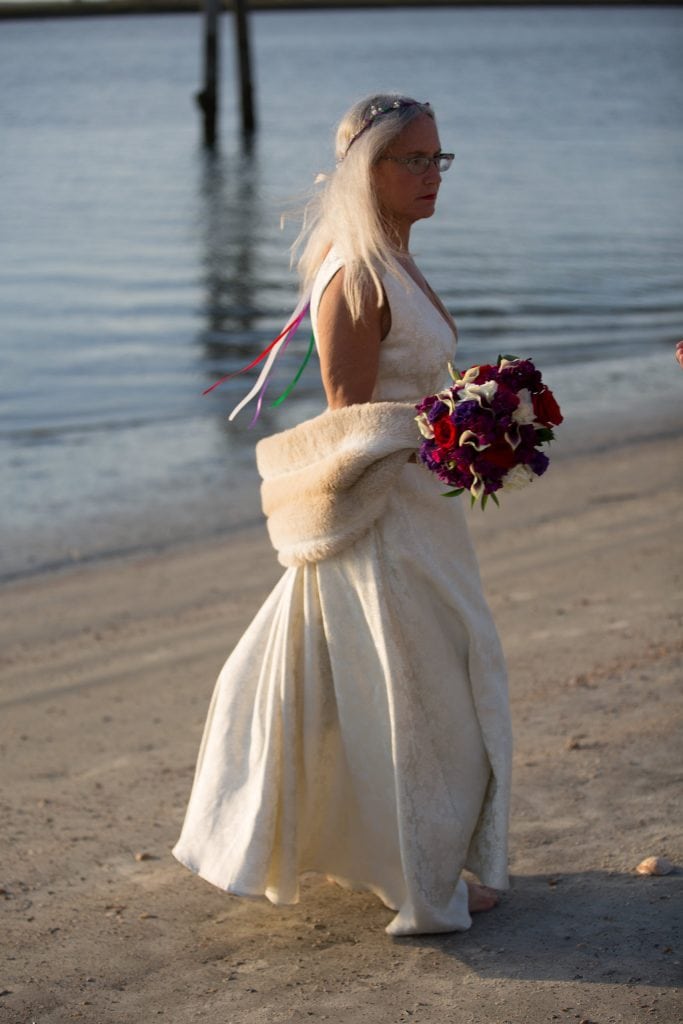 vintage bridal dress beach wedding