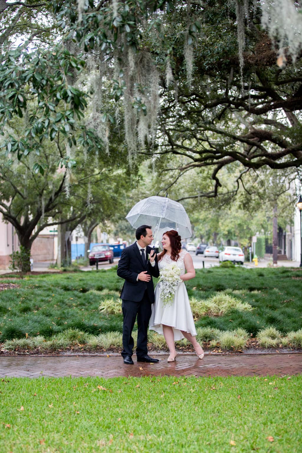 Beautiful Rainy Elopements In Savannah
