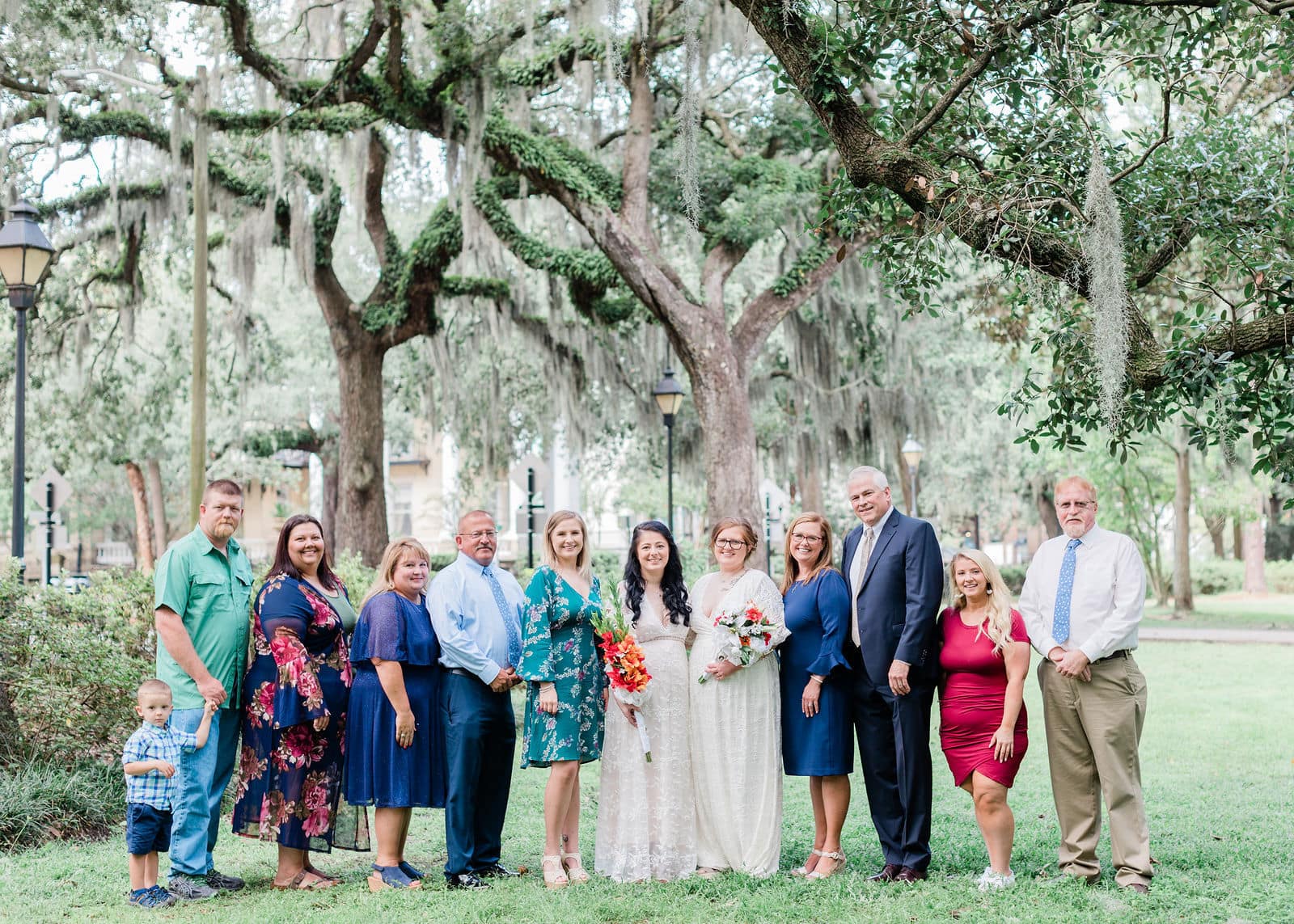 family wedding in forsyth park